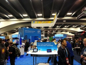 GDC '14 - Intel at GDC, promoting it's Iris Pro GPU's abilities.